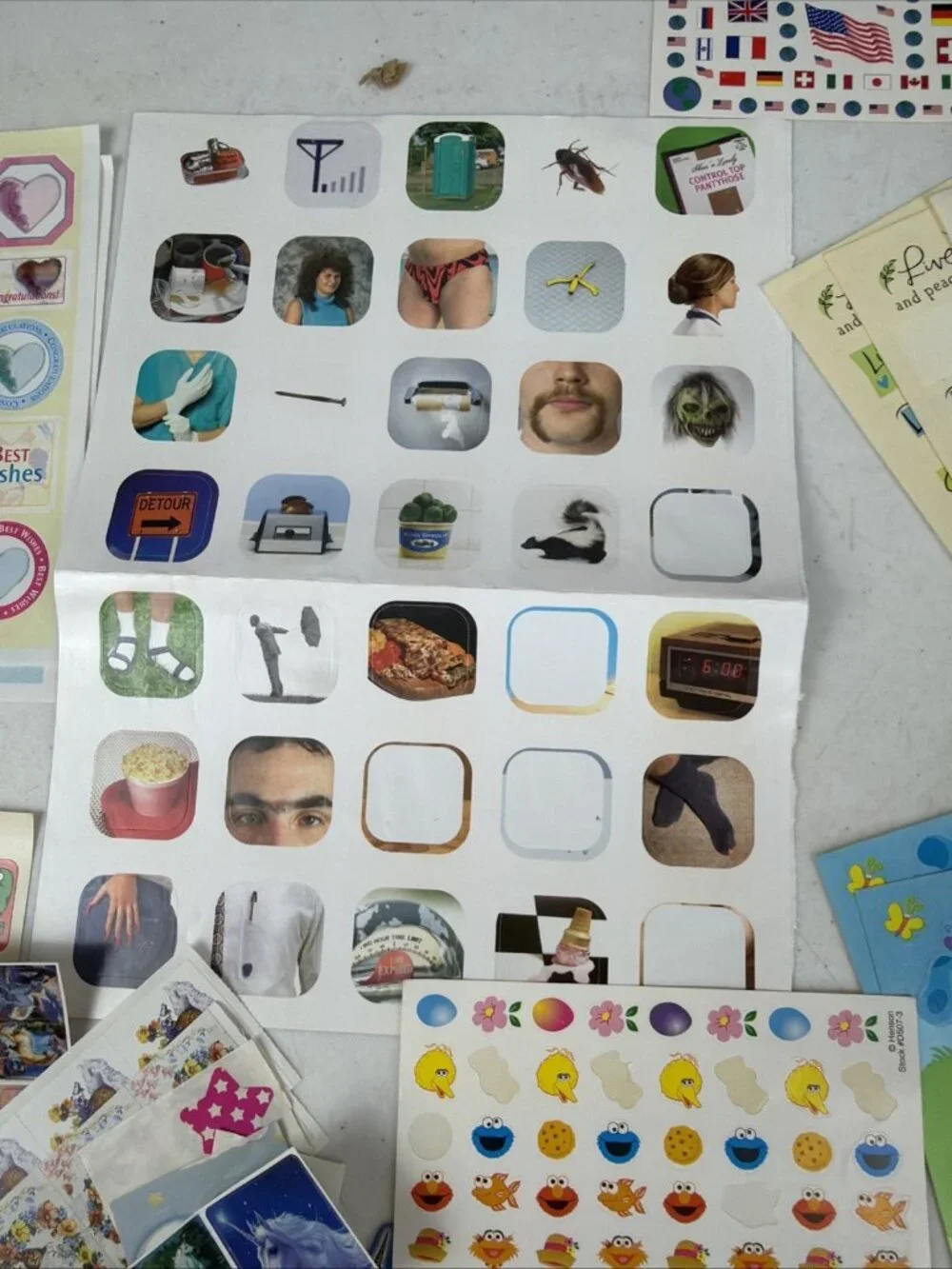 HUGE lot 80s 90s Y2K Stickers Hallmark MLP Blues Clues Animals Holidays VTG